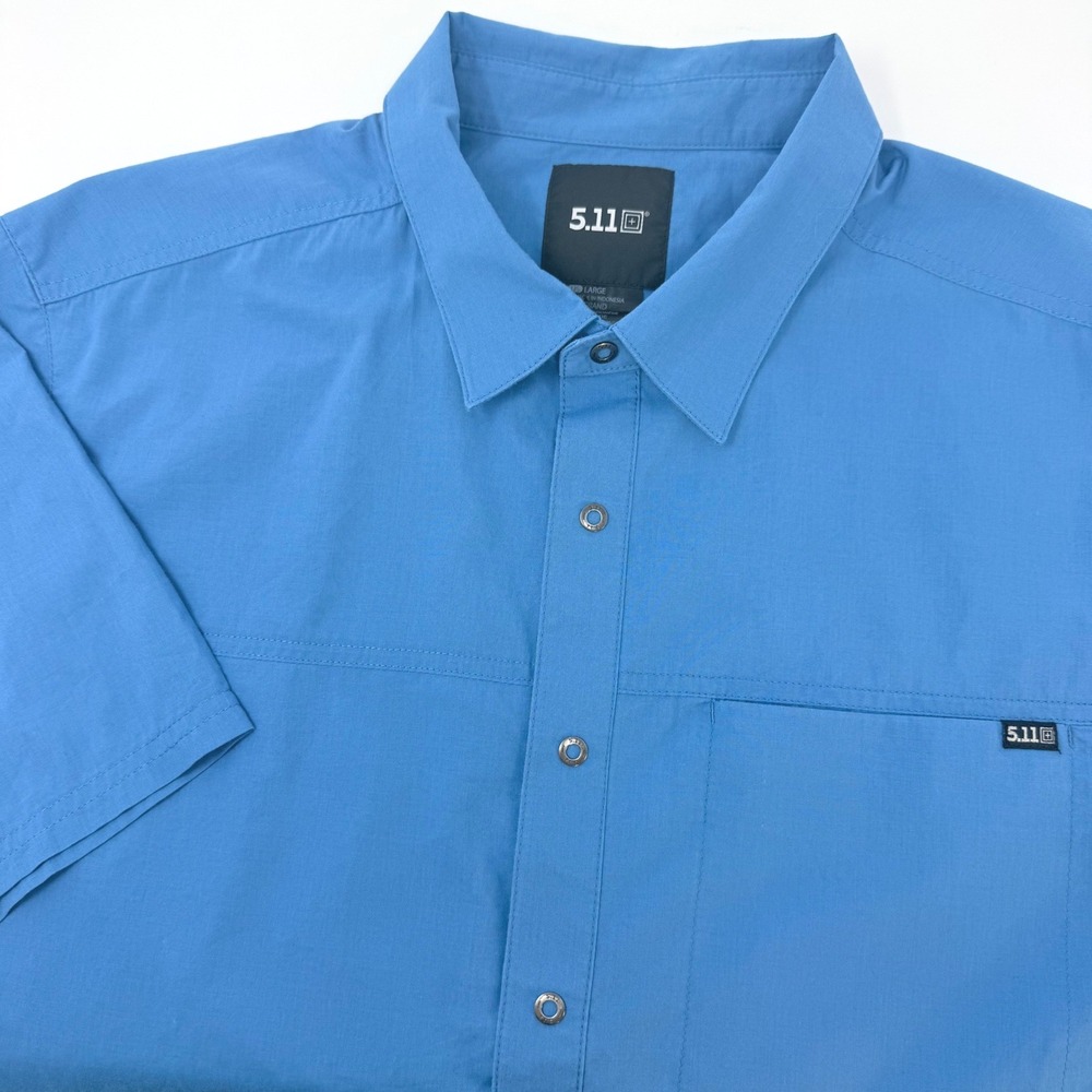 5.11 Tactical Mens Large Short Sleeve Snap Button Down Shirt 71203-588